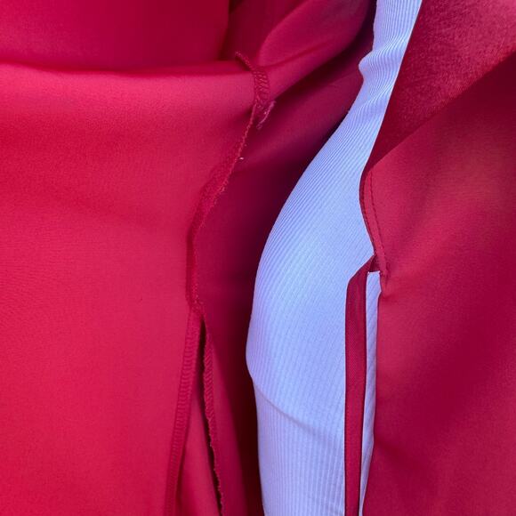 St. Michael M&S 10/12 Red Satin Look Maxi Robe Dressing Gown Shawl Collar UK - Picture 7 of 9